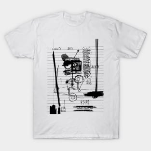 Weather System Doodle Black T-Shirt